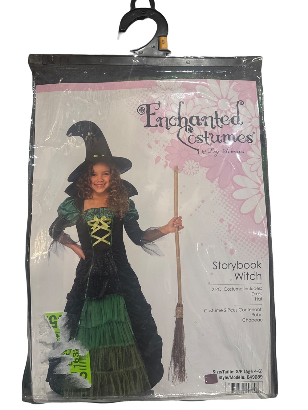 Enchanted Costume Girls Storybook Halloween Witch Dress Costume Size S (4-6) New - Picture 6 of 6